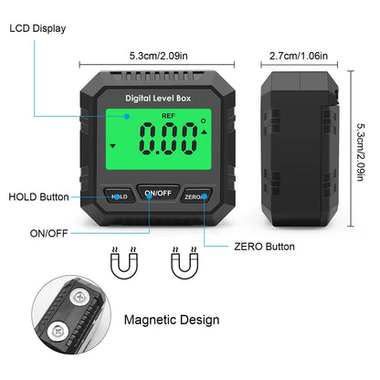 Digital Box Angle Finder with Magnetic Base