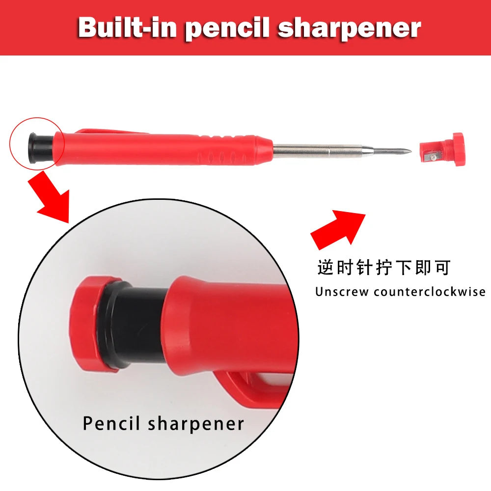 Mechanical Carpenter Pencil with Built-in Sharpener