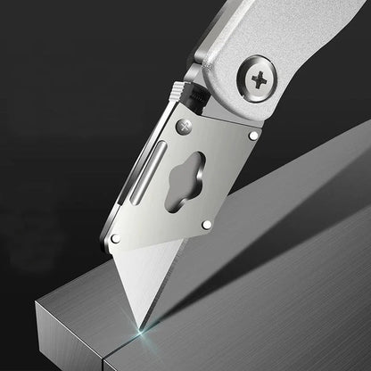 Aluminum Folding Utility Knife with Quick Change Cutter Blades