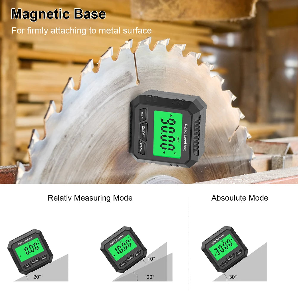 Digital Box Angle Finder with Magnetic Base